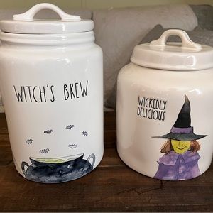 Rae dunn Halloween canisters